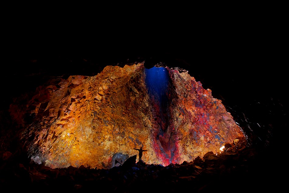 Inside the volcano
